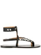 Isabel Marant Enga Strap Studded Flat Isabel Marant - Black