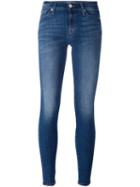 7 For All Mankind Stonewash Effect Skinny Jeans, Women's, Size: 27, Blue, Cotton/lyocell/polyester/spandex/elastane