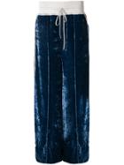Off-white Velvet Sweatpants - Blue