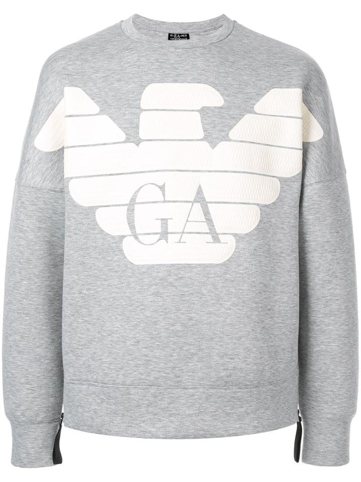 Emporio Armani R-ea-mix Logo Sweatshirt - Grey