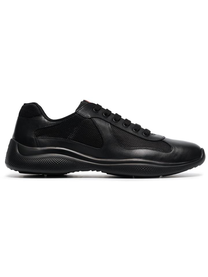 Prada Black America's Cup Lowtop Sneakers