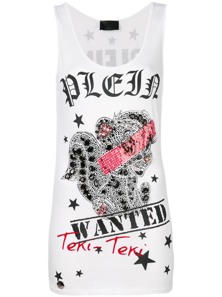 Philipp Plein Rockin Robin Tank Top - White