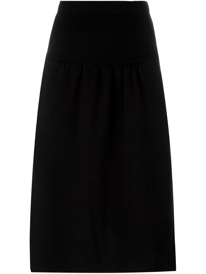 Joseph Midi Straight Skirt, Women's, Size: Medium, Black, Wool