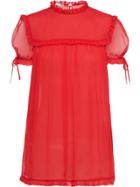 Miu Miu Ruffle Trim Blouse - Red