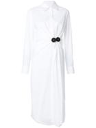 Mm6 Maison Margiela Gathered Shirt Dress - White