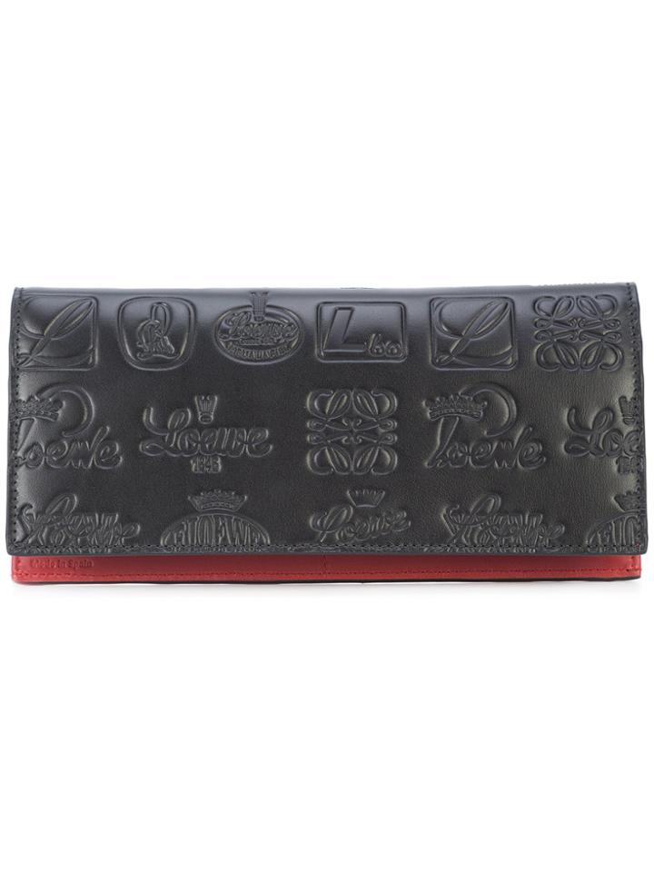 Loewe Embossed Logo Wallet - Black