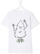 Stella Mccartney Kids Skateboarding Tree Print T-shirt - White