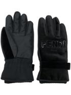 Fendi Winter Logo Gloves - Black