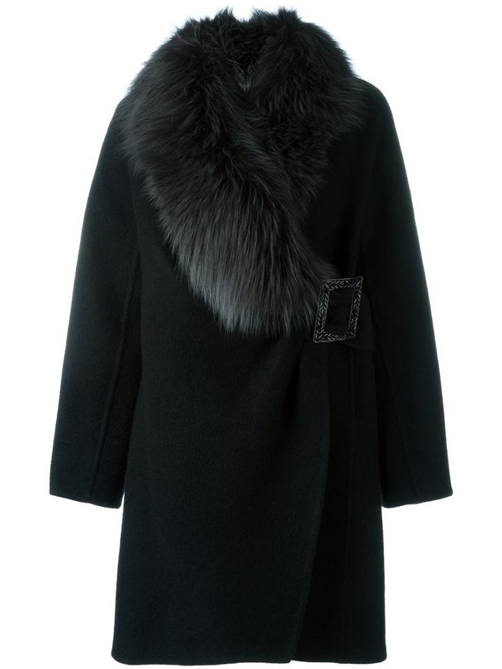 Ermanno Scervino Encrusted Buckle Detail Coat