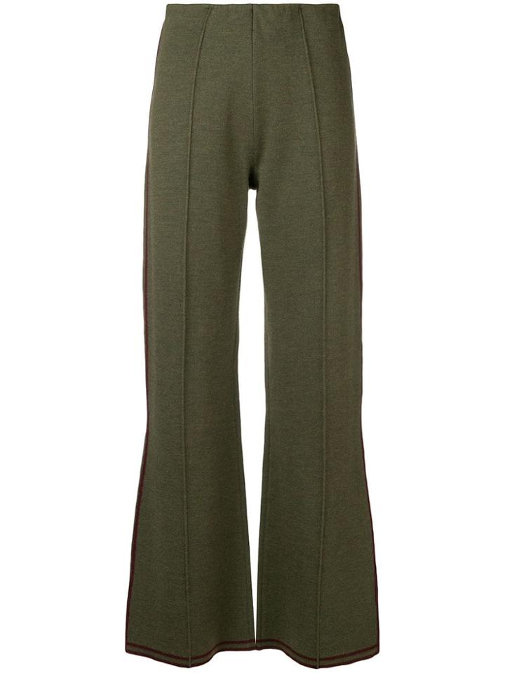 Sonia Rykiel Side Stripe Trousers - Green