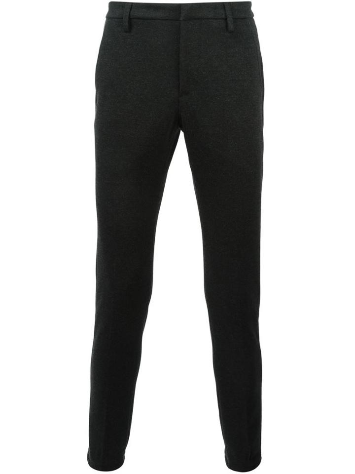 Dondup Classic Back Pocket Trousers, Men's, Size: 29, Grey, Viscose/polyamide/spandex/elastane