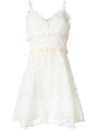 Giamba Floral Macramé Dress - White