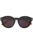 Stella Mccartney Eyewear Keyhole Round Frame Sunglasses - Black