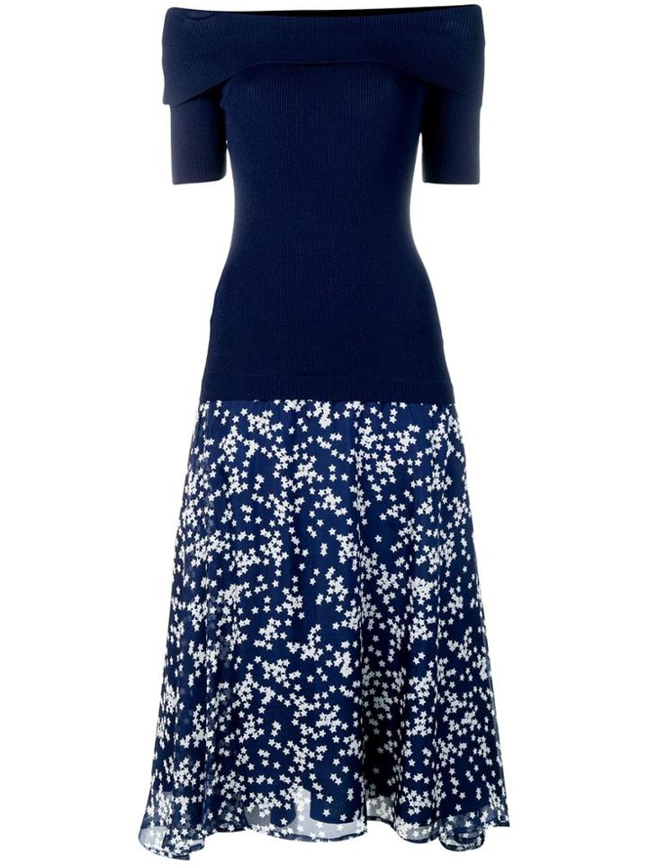 P.a.r.o.s.h. Off Shoulder Dress - Blue