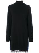 Sacai Roll Neck Sweater Dress - Black