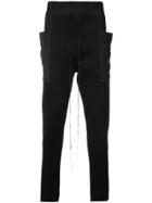 The Viridi-anne Oversized Pocket Tracksuit Bottoms - Black