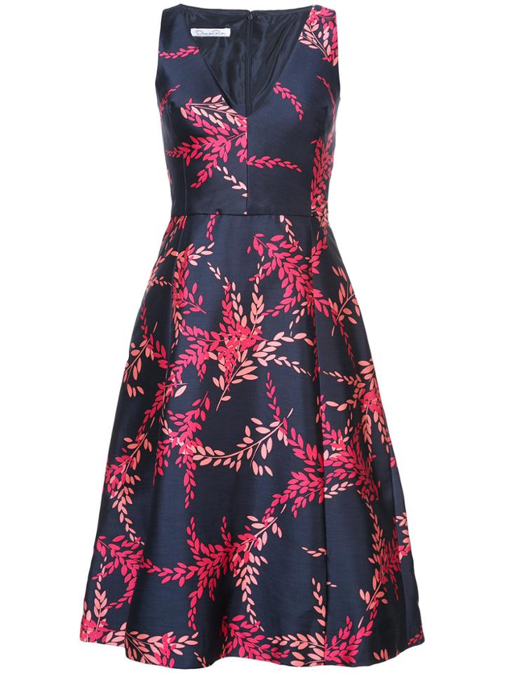 Oscar De La Renta Sleeveless Dress With Print - Blue