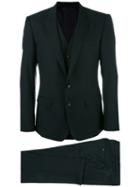 Dolce & Gabbana Formal Three-piece Suit, Men's, Size: 48, Blue, Virgin Wool/cupro/triacetate