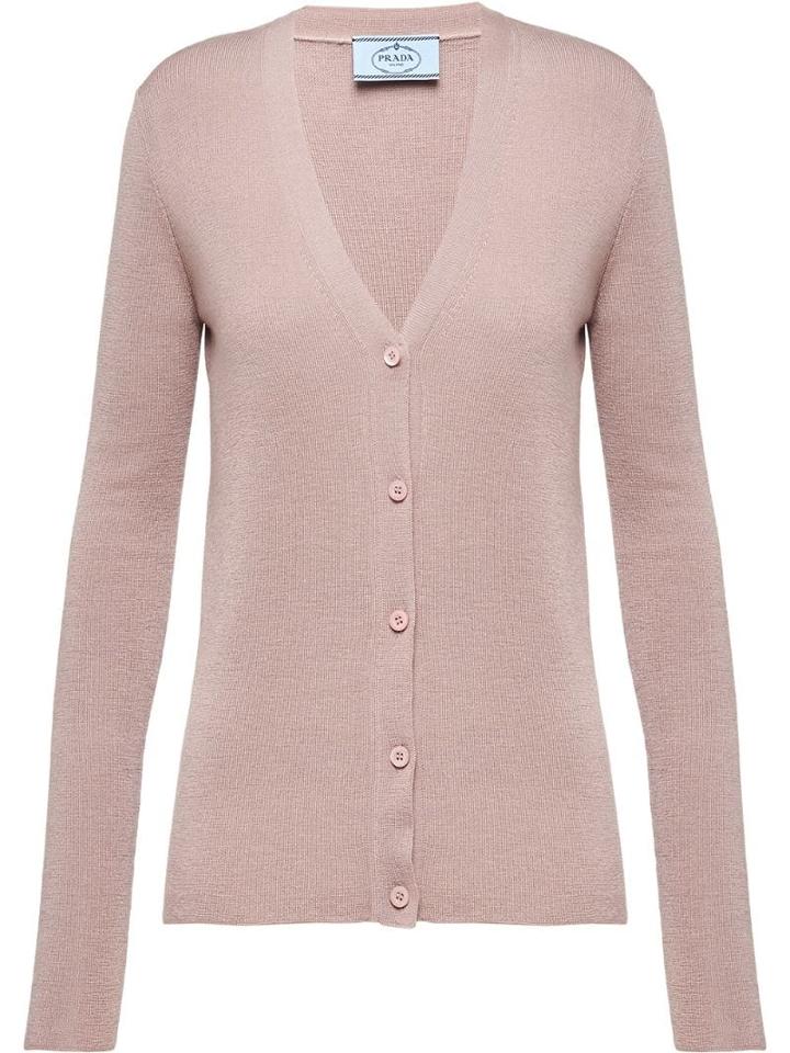 Prada Knitted Cardigan - Neutrals