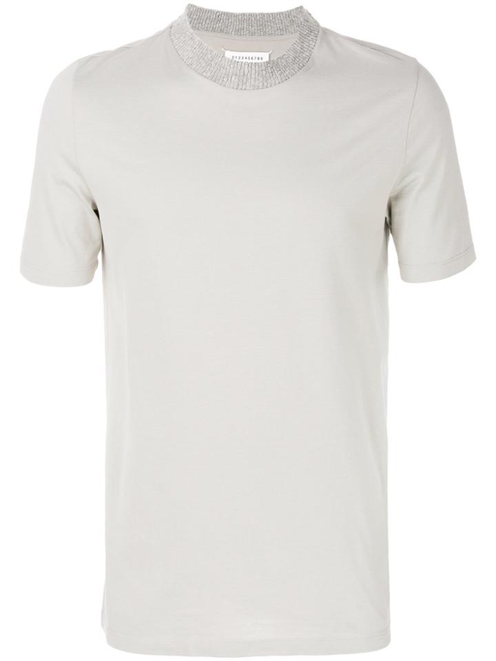 Maison Margiela Contrast Crew Neck T-shirt - Grey