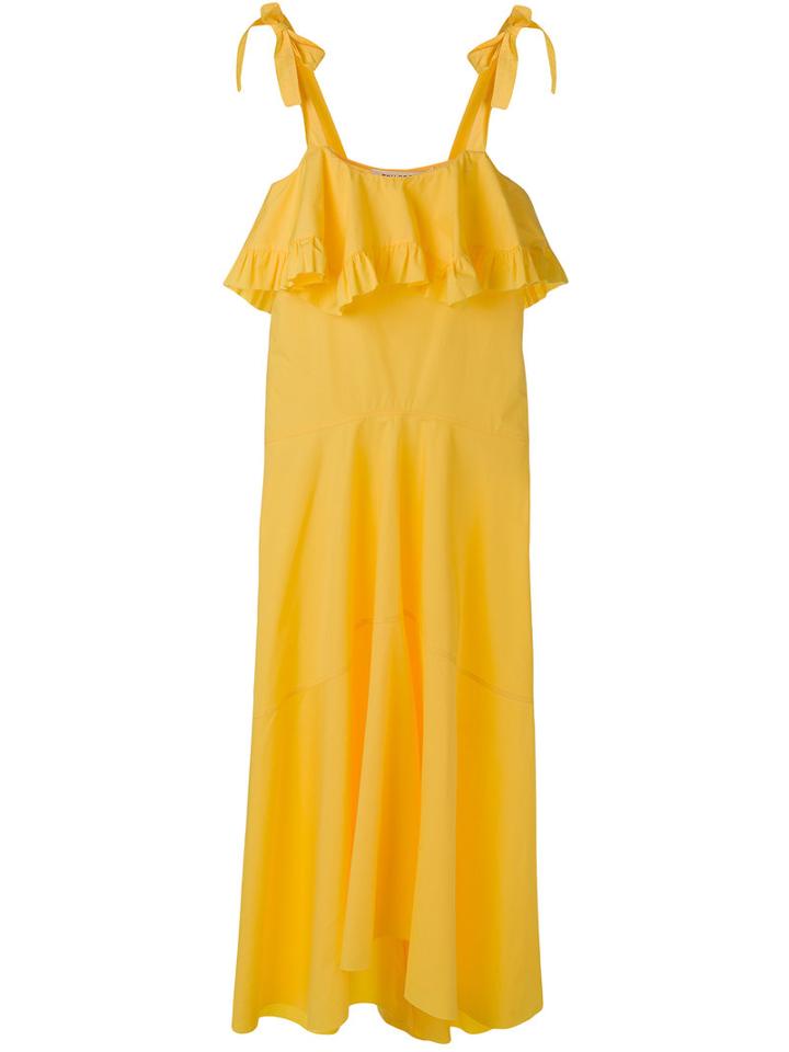 Philosophy Di Lorenzo Serafini Shift Maxi Dress, Women's, Size: 44, Yellow/orange, Cotton