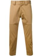 Bedwin & The Heartbreakers Slim Fit Cropped Trousers, Men's, Size: 3, Brown, Cotton/polyester/polyurethane