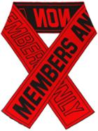 Stella Mccartney Members Only Scarf, Men's, Red, Wool/cotton/polyamide/spandex/elastane