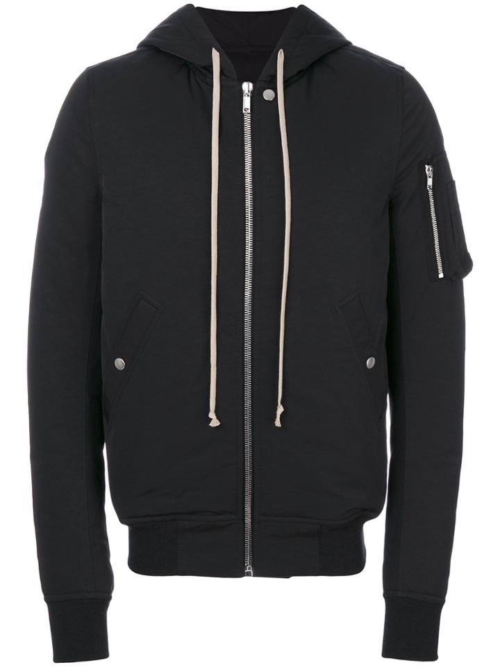 Rick Owens Glitter Flight Bomber Jacket - Black