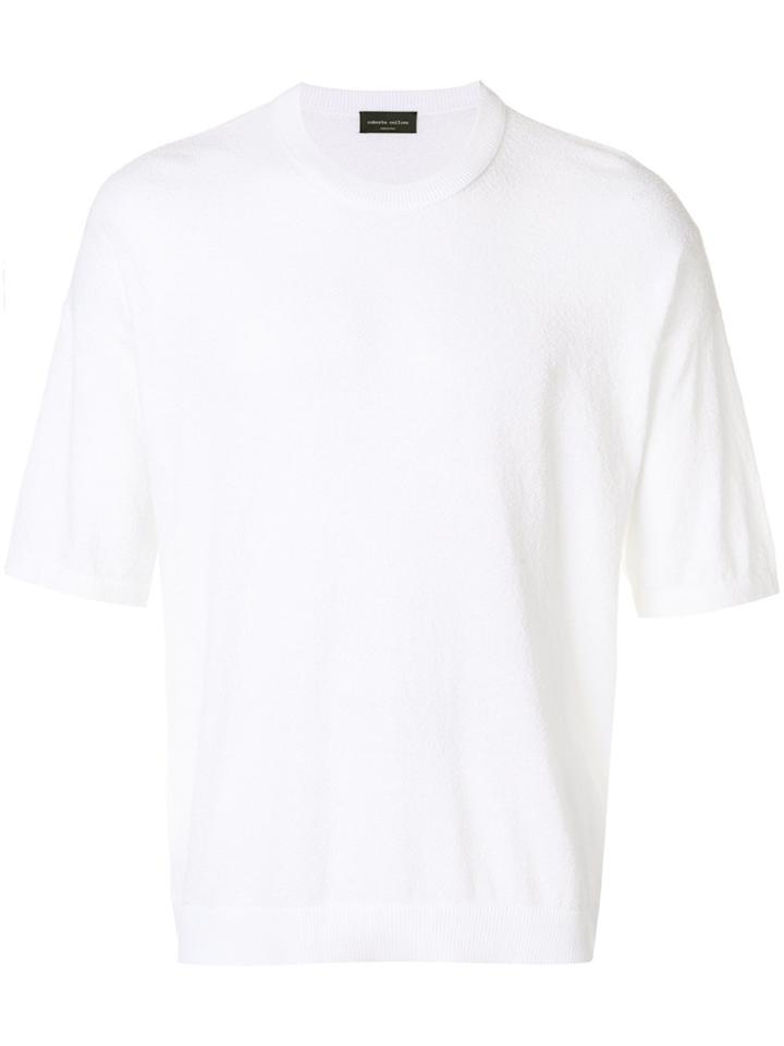 Roberto Collina Short Sleeve Jumper - White