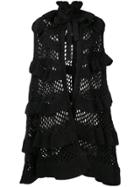 Philosophy Di Lorenzo Serafini Metallic Ruffle Detail Cape - Black