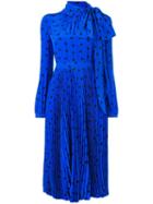 Valentino Heart Print Midi Dress - Blue