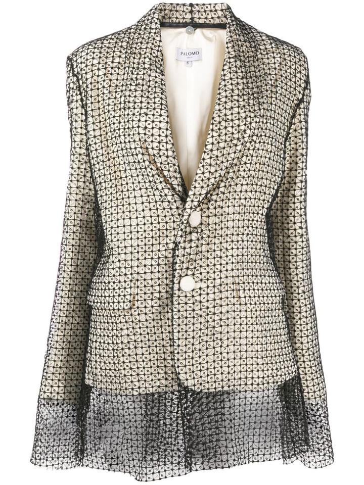 Palomo Spain Layered Single-breasted Blazer - Black