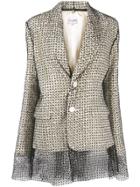 Palomo Spain Layered Single-breasted Blazer - Black