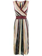 Missoni V-neck Striped Dress - Neutrals