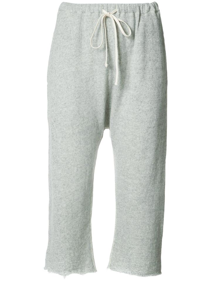 R13 Cropped Track Trousers - Grey