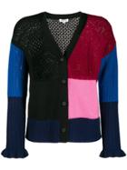 Kenzo Colour Block Buttoned Cardigan - Pink