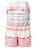 Lemlem Stripe Bandeau Playsuit - Pink & Purple
