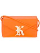 Christopher Kane Gothic K Devine Shoulder Bag, Women's, Yellow/orange, Calf Leather