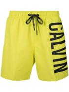 Calvin Klein Jeans Logo Swim Shorts - Yellow & Orange