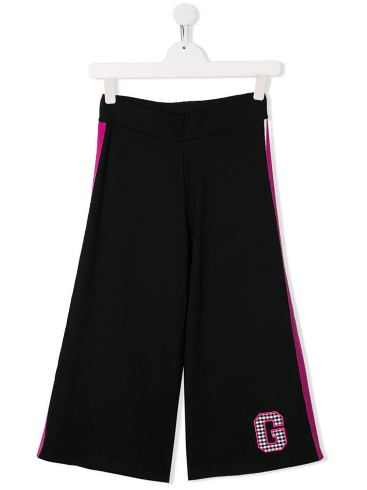 Gaelle Paris Kids Flared Cropped Trousers - Black