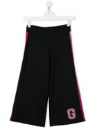 Gaelle Paris Kids Flared Cropped Trousers - Black