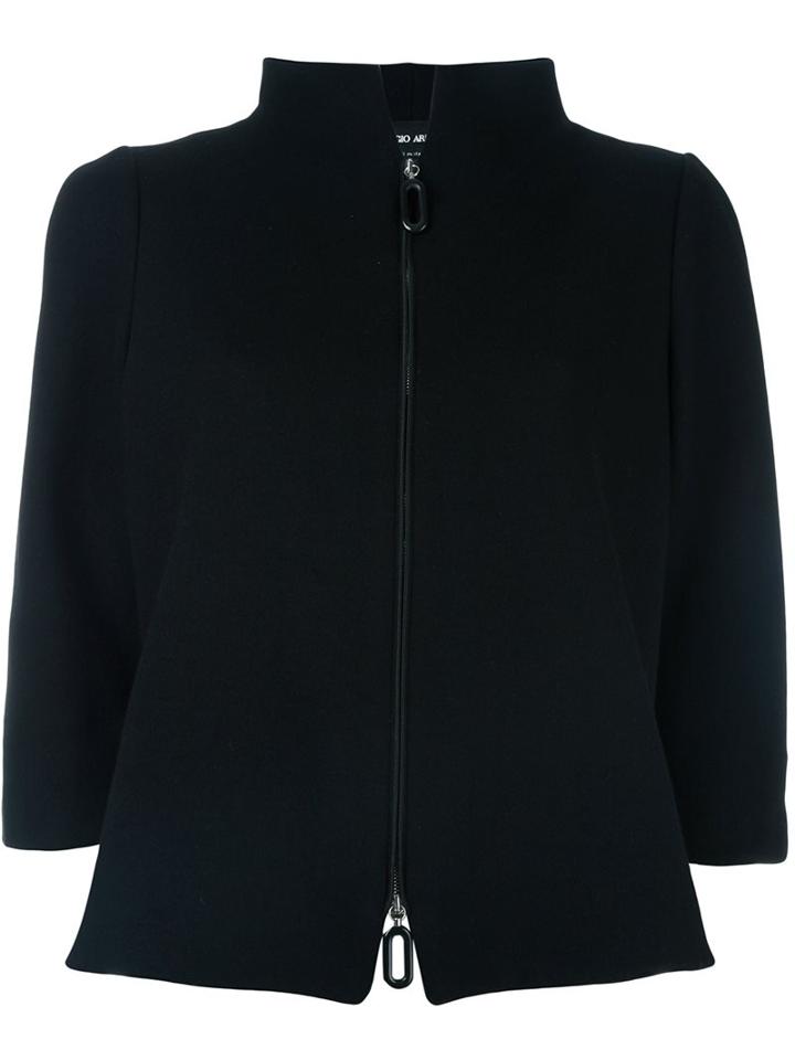 Giorgio Armani Zipped Fitted Jacket