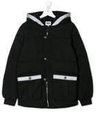 Karl Lagerfeld Kids Teen Reflective Trim Padded Jacket - Black