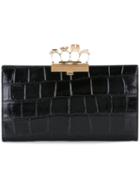 Alexander Mcqueen Knuckle Box Case, Black, Leather/metal