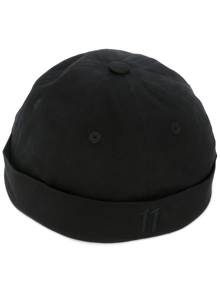 11 By Boris Bidjan Saberi - Round Hat - Men - Cotton/spandex/elastane - One Size, Black, Cotton/spandex/elastane