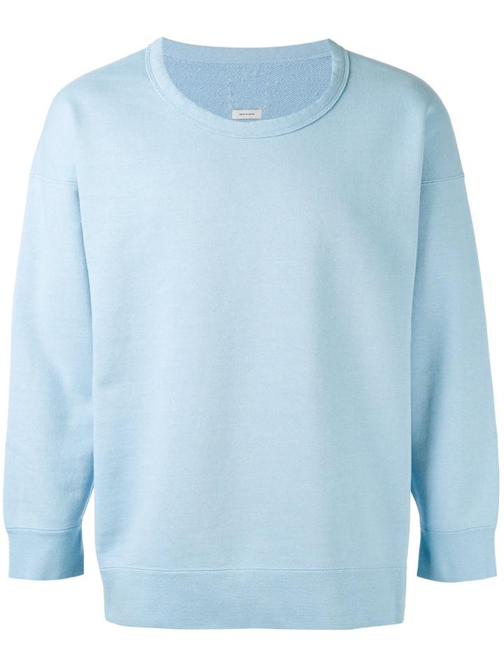 Visvim - Round Neck Sweatshirt - Men - Cotton/rayon - 4, Blue, Cotton/rayon