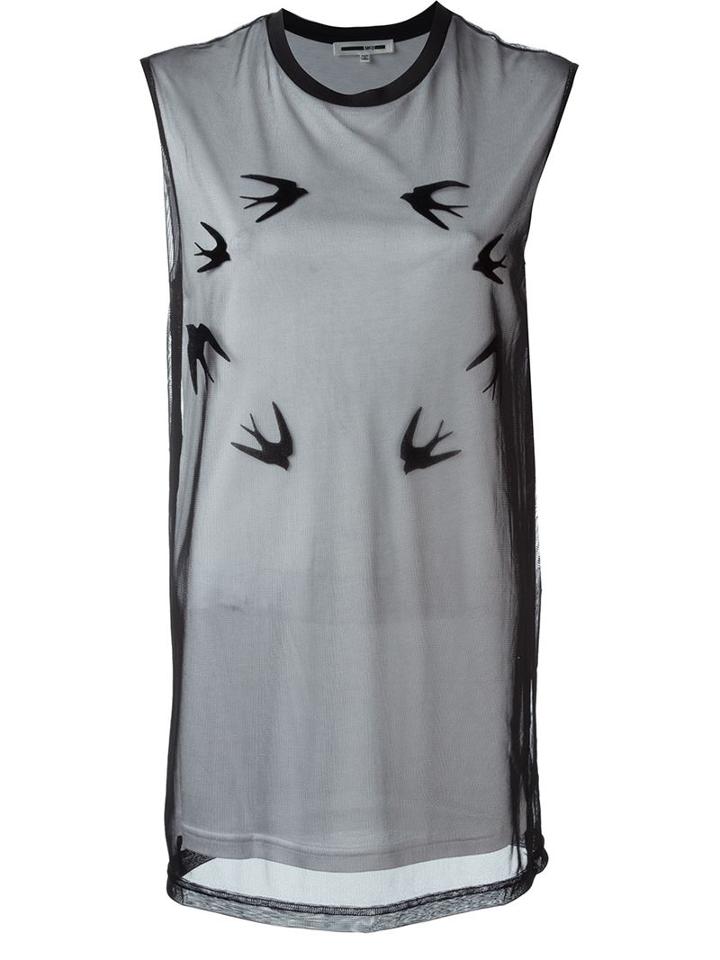 Mcq Alexander Mcqueen Swallow Flock Overlay Tank Top
