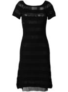Moschino Stripe Knitted Dress - Black