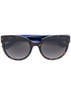 Gucci Eyewear Round-frame Sunglasses With Web - Blue