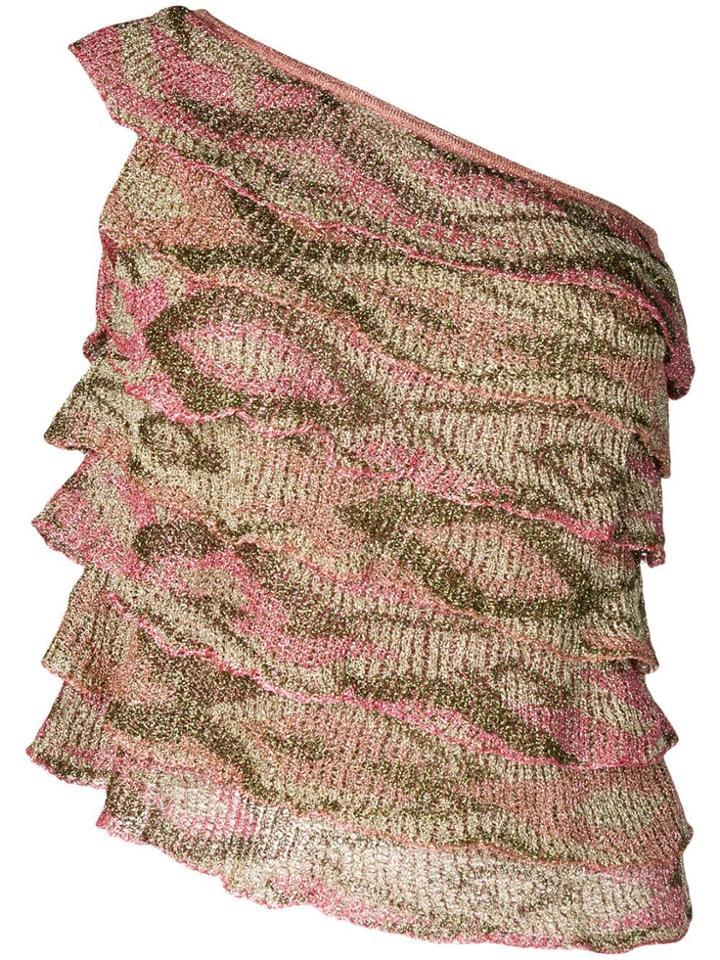 Missoni One-shoulder Draped Tank Top - Pink